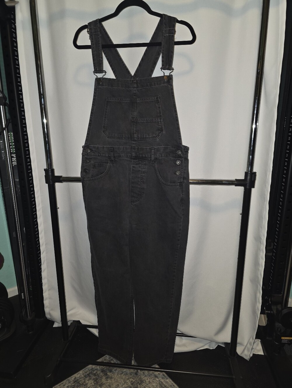 We The Free Washed Black Overalls
